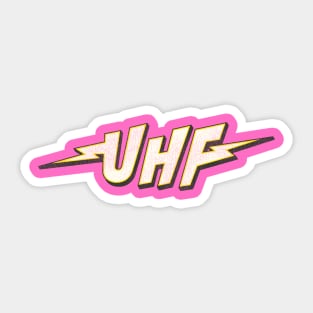 UHF Distressed Lightning Sign Sticker